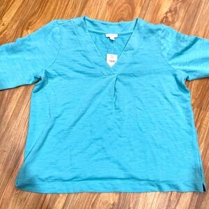 J. Jill pure jill light sky blue 3/4 sleeve tunic
